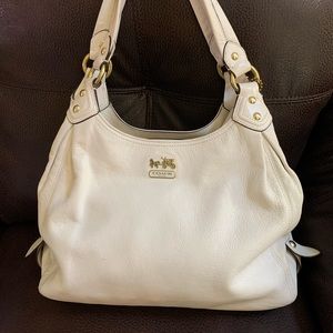 Creamy white Coach handbag